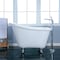 Aqua Eden Clawfoot Bathtubs, 51.19 L, 30.69 W, White/Polished Chrome, Cast Iron VCTND5130NT1 - alternate 3
